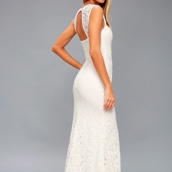 Lulus Rosetta White Lace Wedding Dress - Picture 5 of 9